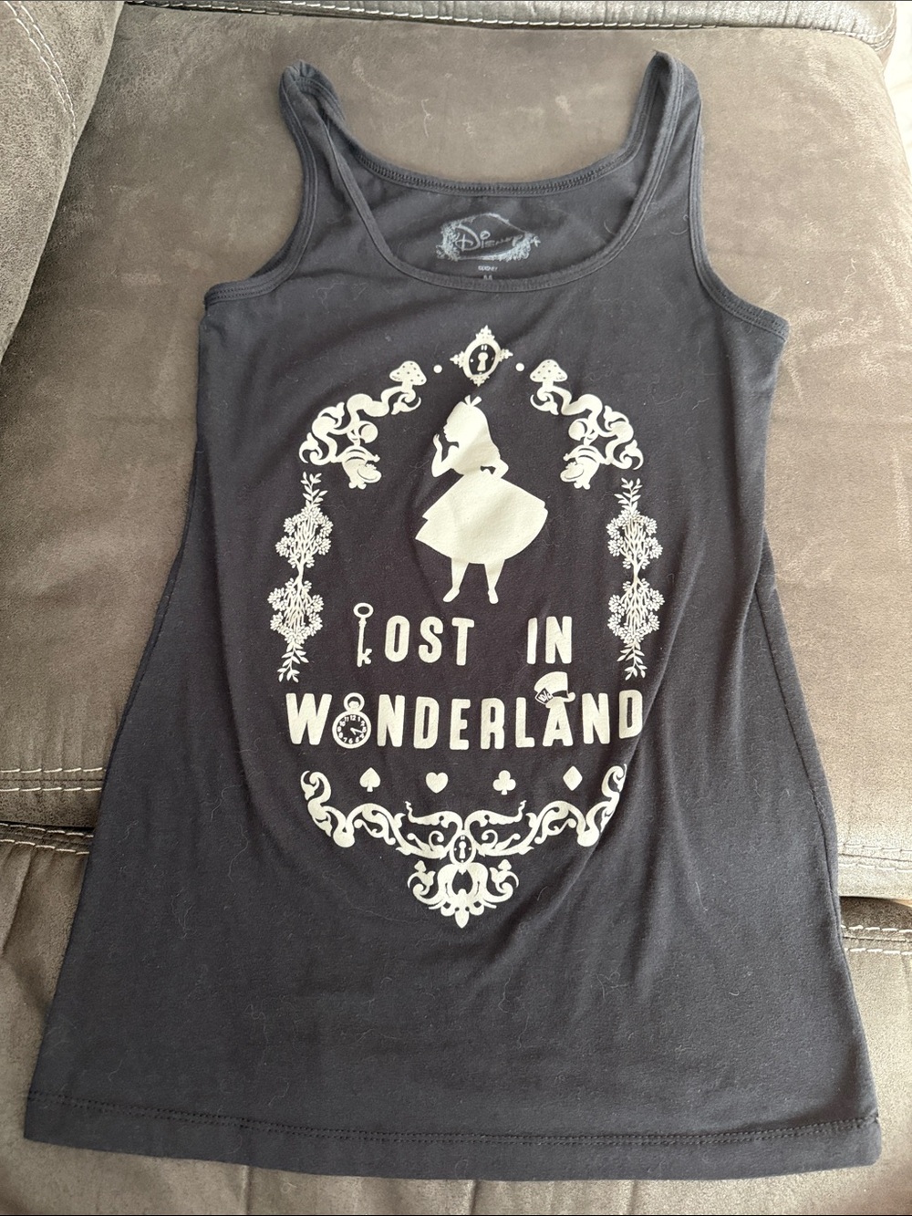 Disney Black 'Lost in Wonderland' Women's Graphic Tank